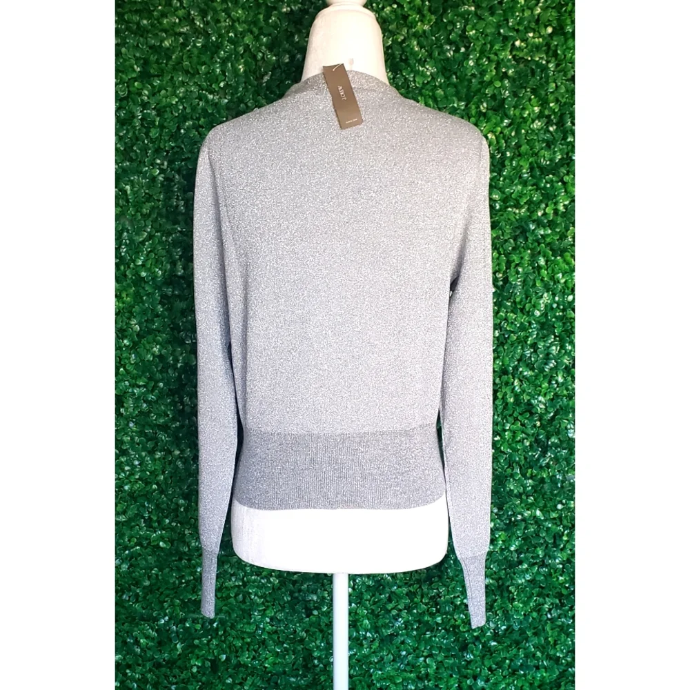 14. J.Crew Merino wool metallic cropped cardigan sweater - Picture 6 of 8